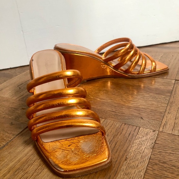 PALOMA WOOL size 36 orange wedge sandals - Picture 6 of 13